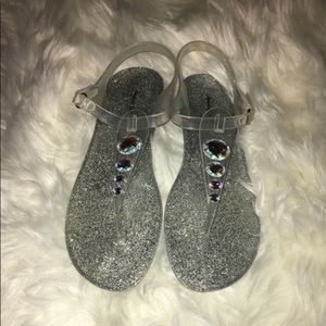 NEVER WORN sparkly/glittery sandals